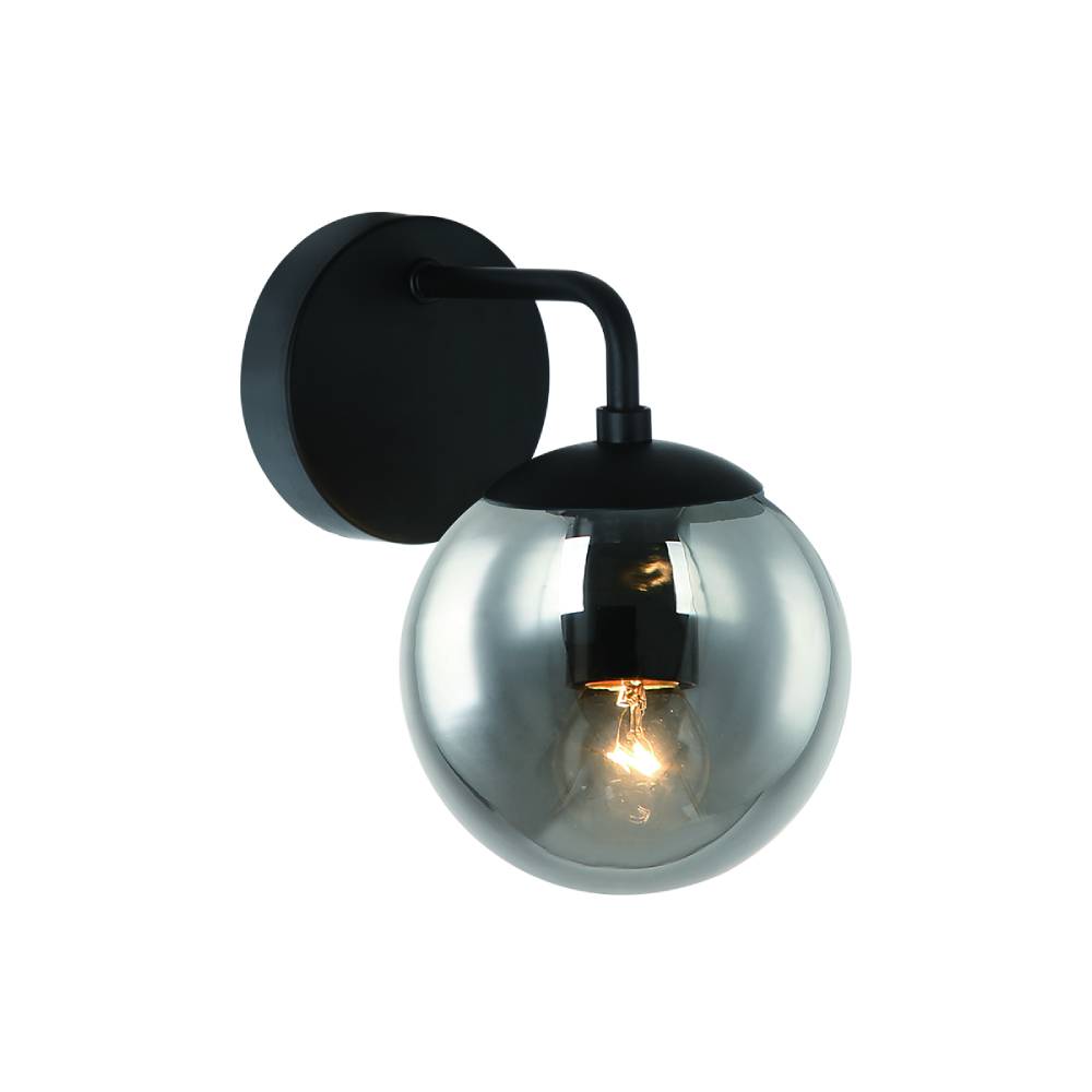 Open Design (Orlicki Design) Bao Parette Nero Fume kinkiet 1x8W czarny/szkło dymione OR81411 - Wysyłka w 24h