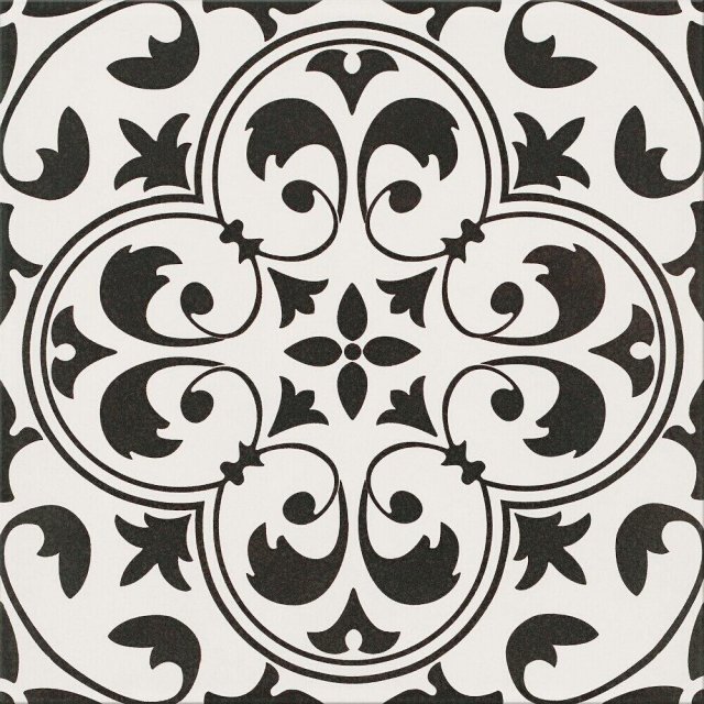 Gres szkliwiony PATCHWORK NAOMI white-black satin 29,8x29,8 gat. II