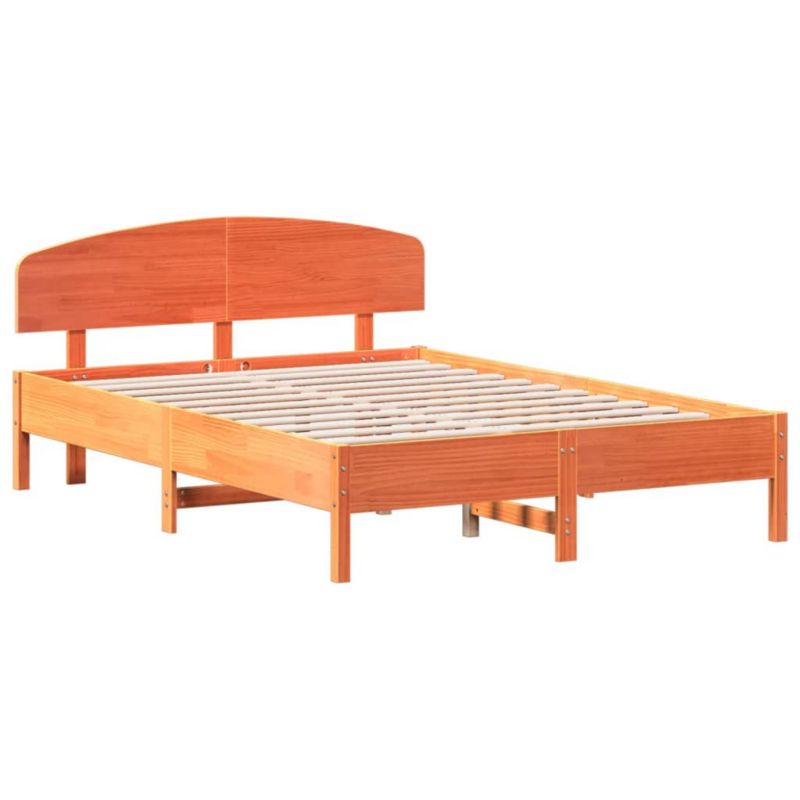 Łóżko drewniane WaszeMeble 150x200 cm brąz WM-3207208 1 szt.