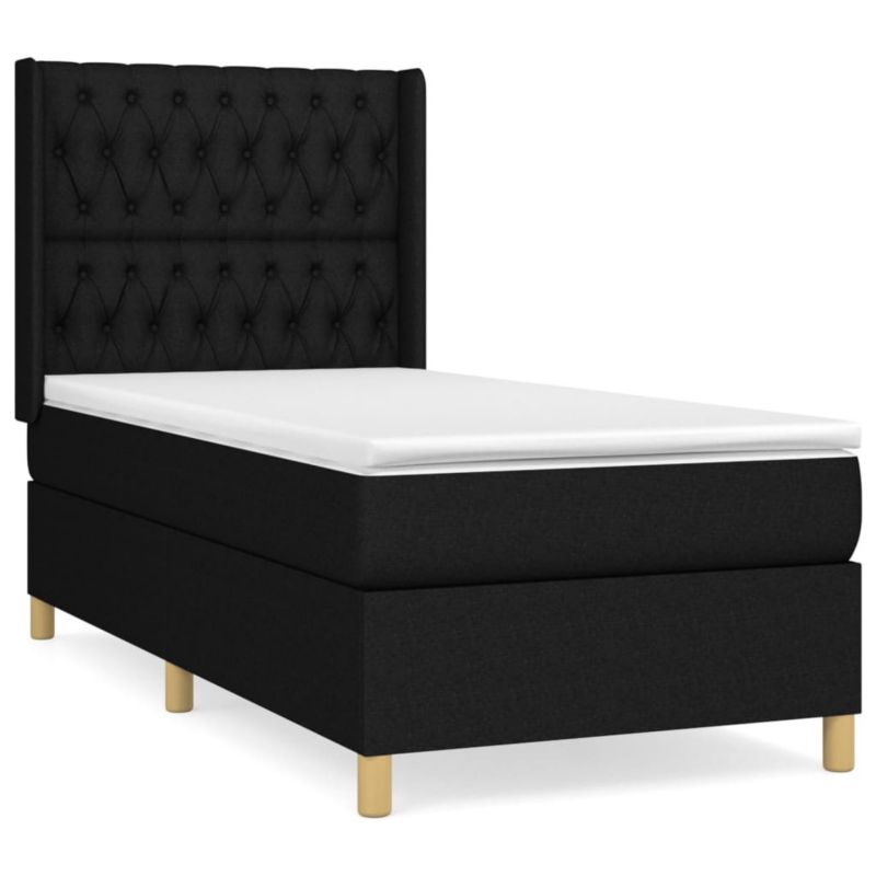Łóżko kontynentalne WaszeMeble 100x200 cm czarne WM-3132211 1 szt.