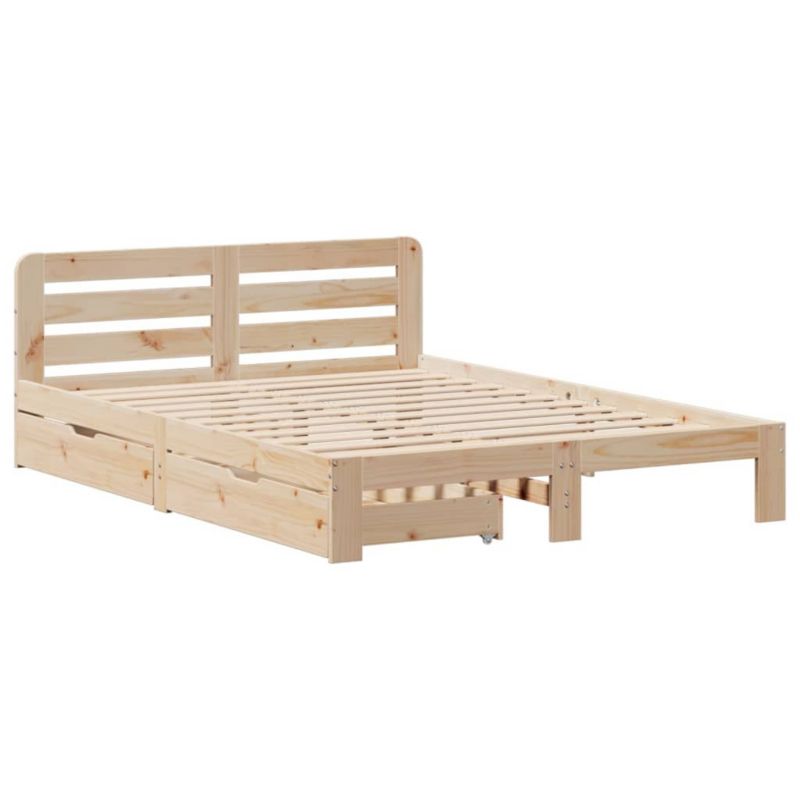 Łóżko drewniane WaszeMeble 150x200 cm brązowe WM-3309848 1 szt.