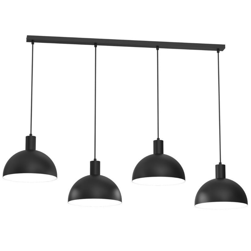 Lampa wisząca Luminex Handa czarny matowa-biała wym: 110 x 134 x 29 cm 4xE27 x 15W 1 szt.