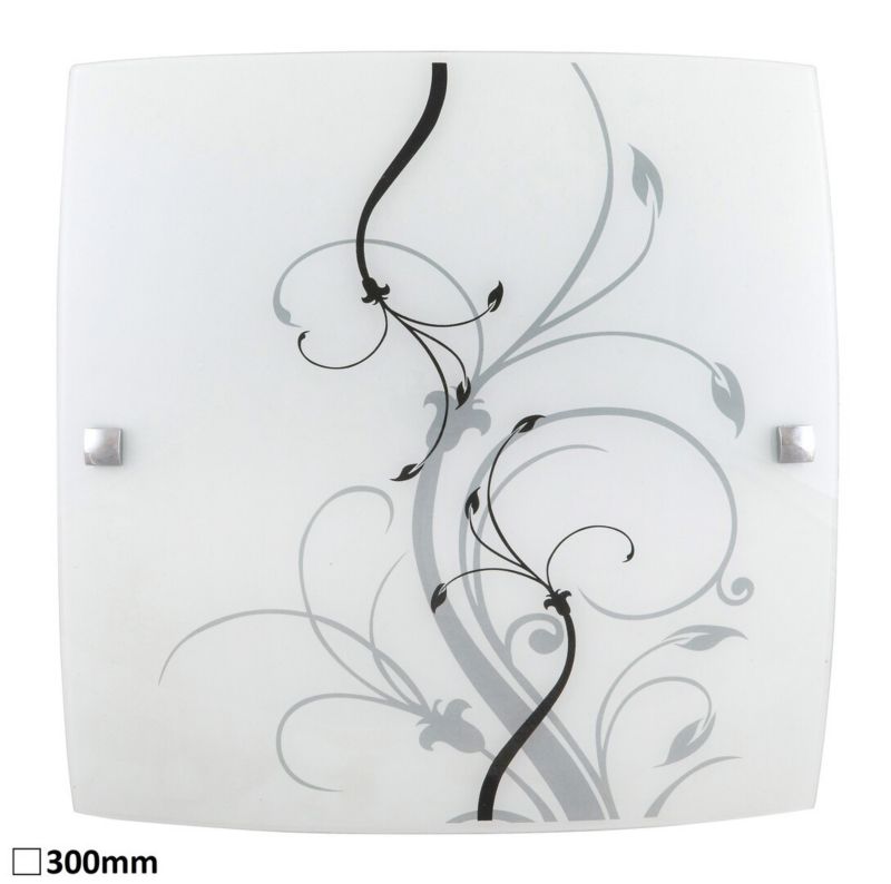 Plafon sufitowy nowoczesny Rabalux Elina biała wzorzysta 1 x E27 x 60W IP20 wym: 30 x 30 x 30 cm - 1 szt.