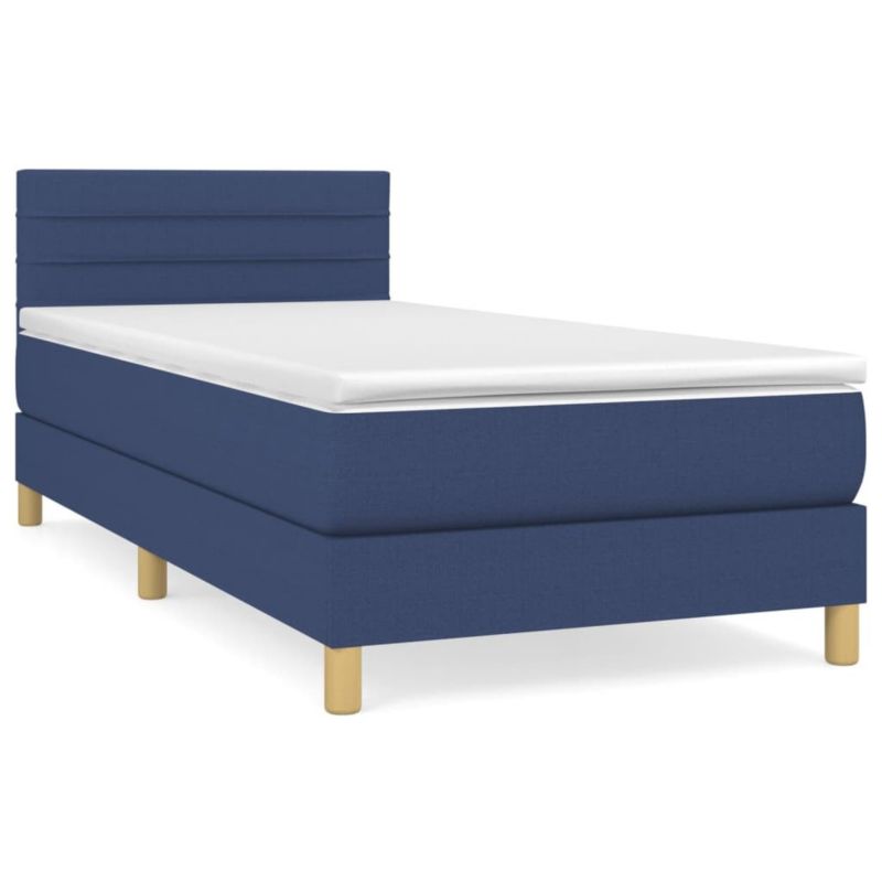Łóżko kontynentalne WaszeMeble 90x200 cm niebieskie WM-3140671 1 szt.