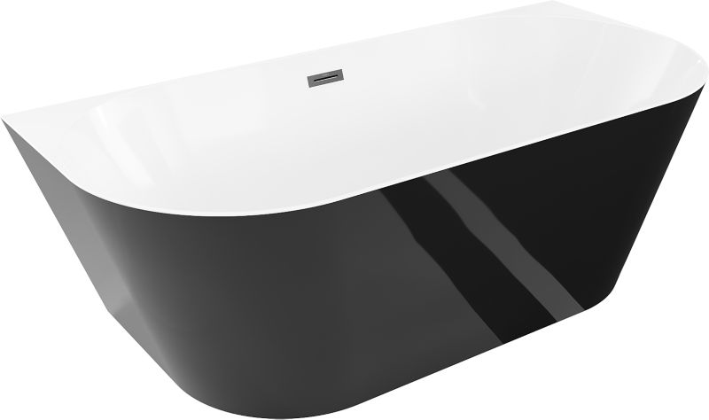 Wanna wolnostojąca Mexen Oval Slim biało-czarna 170 x 80 cm .- MEX--52661708075-70 1 szt.