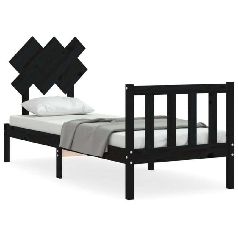 Łóżko drewniane WaszeMeble czarna WM-3193430 1 szt.