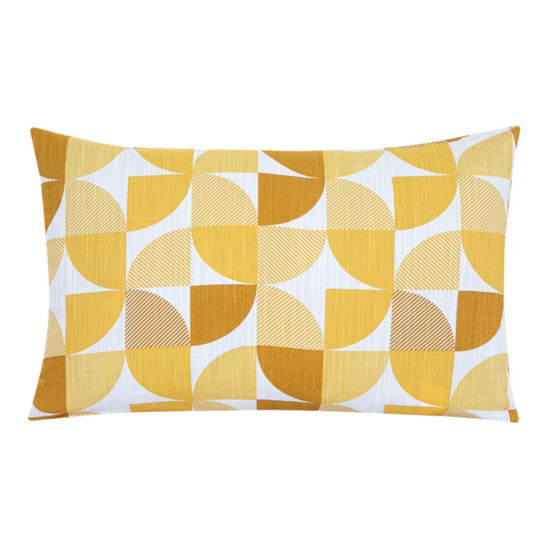 Poszewka GoodHome wzór 40 x 60 cm ciemnobeżowa