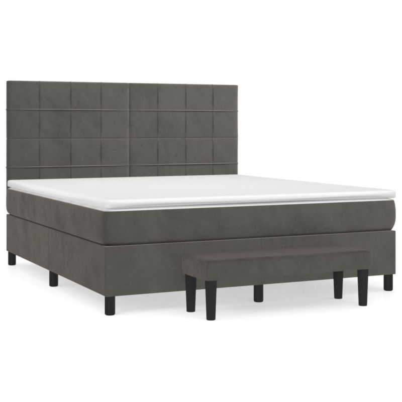 Łóżko kontynentalne WaszeMeble 160x200 cm ciemnoszare WM-3137852 1 szt.