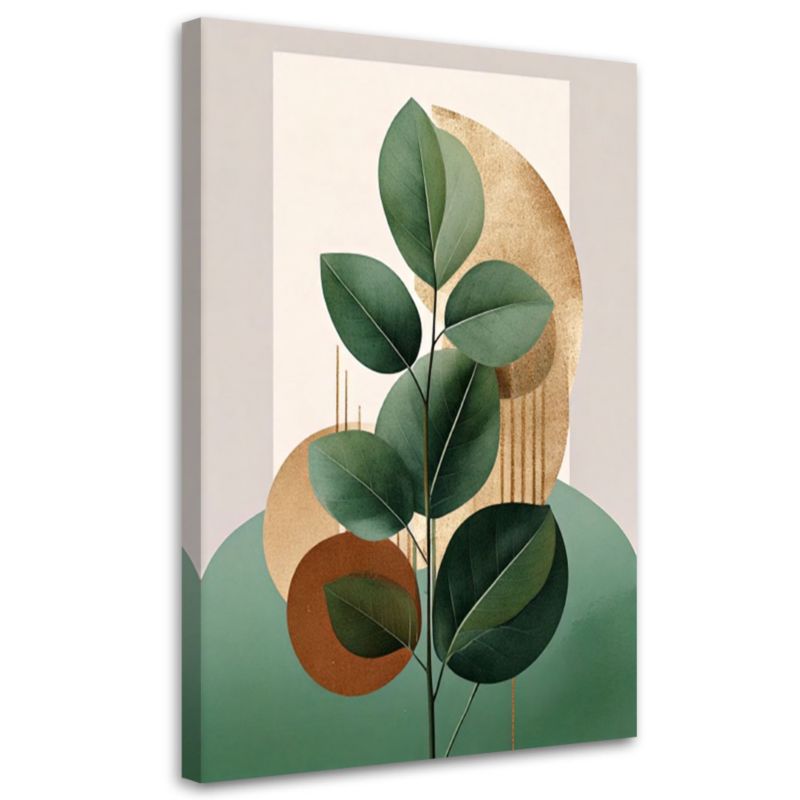 Obraz na płótnie Feeby Liście Botanika Glam 40x60cm 1szt