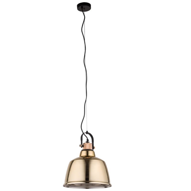 Lampa sufitowa wisząca Nowodvorski Lighting Amalfi czarna-mosiądz wym: 170 x 30 x 30 cm 1xE27 x 40W 1 szt.