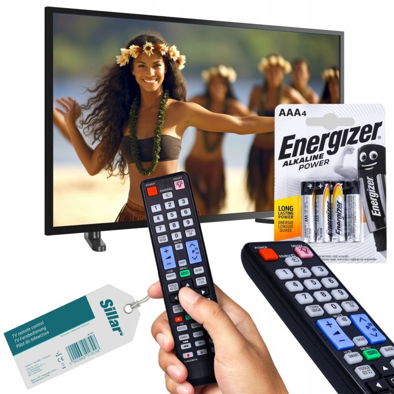 Pilot, Sillar, do telewizora Samsung seria AA-59, BN59, AH59, zamiennik BN59-01039A +4x baterie AAA Electrolux, zestaw, 5szt