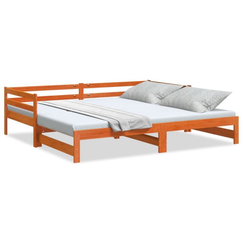Łóżko dzienne WaszeMeble 90x200 cm rozsuwane brązowe WM-847159 1 szt.