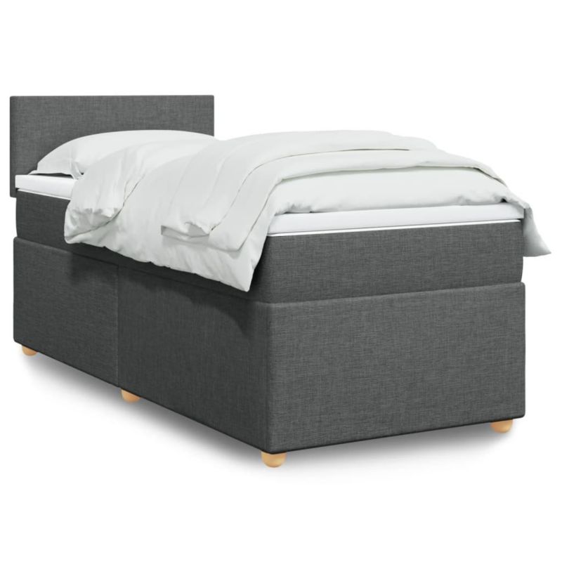 Łóżko kontynentalne WaszeMeble 100x200 cm ciemnoszara WM-3286585 1 szt.