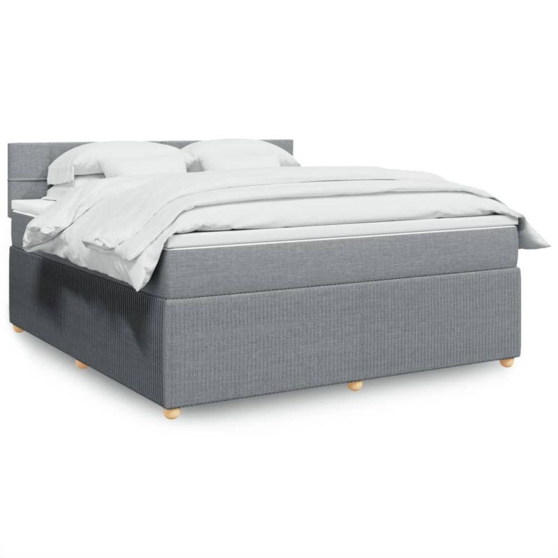 Łóżko kontynentalne WaszeMeble 180x200 cm jasnoszare WM-3289835 1 szt.