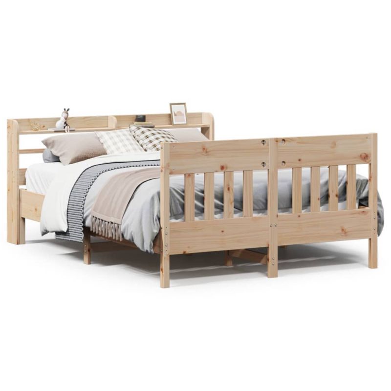 Łóżko drewniane WaszeMeble 140x200 cm brązowe WM-3307005 1 szt.