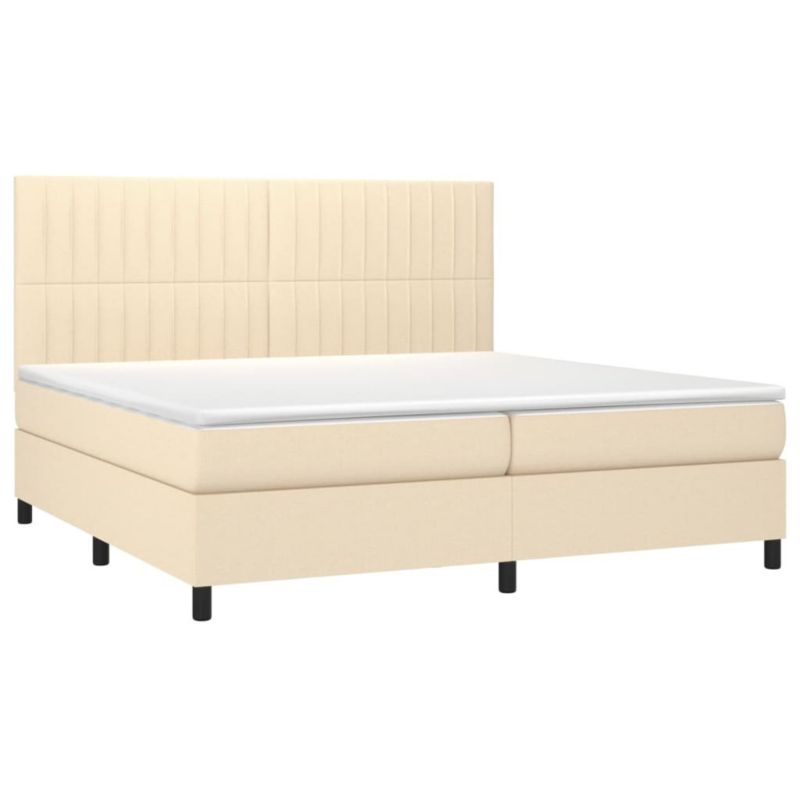 Łóżko kontynentalne WaszeMeble 200x200 cm kremowe WM-3135066 1 szt.