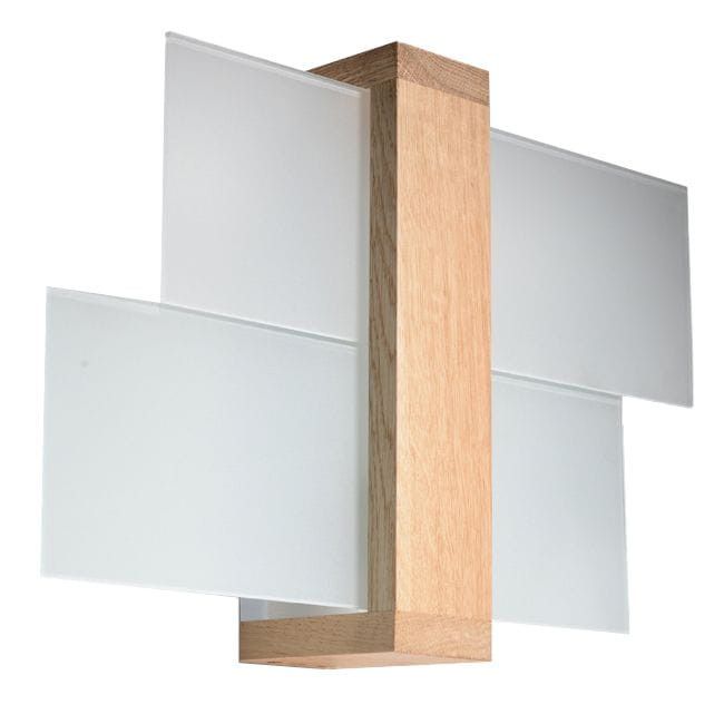 Kinkiet ścienny Sollux Lighting Feniks jasne drewno-biały 1 x E27 x 60W IP20 wym: 12 x 43 x 30 cm - 1 szt.