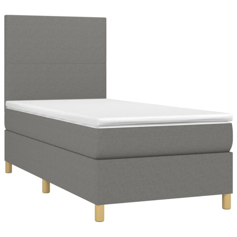 Łóżko kontynentalne WaszeMeble 90x200 cm ciemnoszara WM-3135246 1 szt.