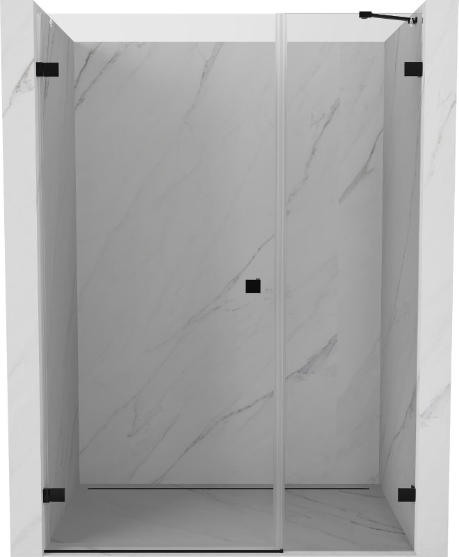 Drzwi prysznicowe uchylne Mexen Lunar-B czarne 135x200 cm 832S-135-050-70-00-L 1 szt.