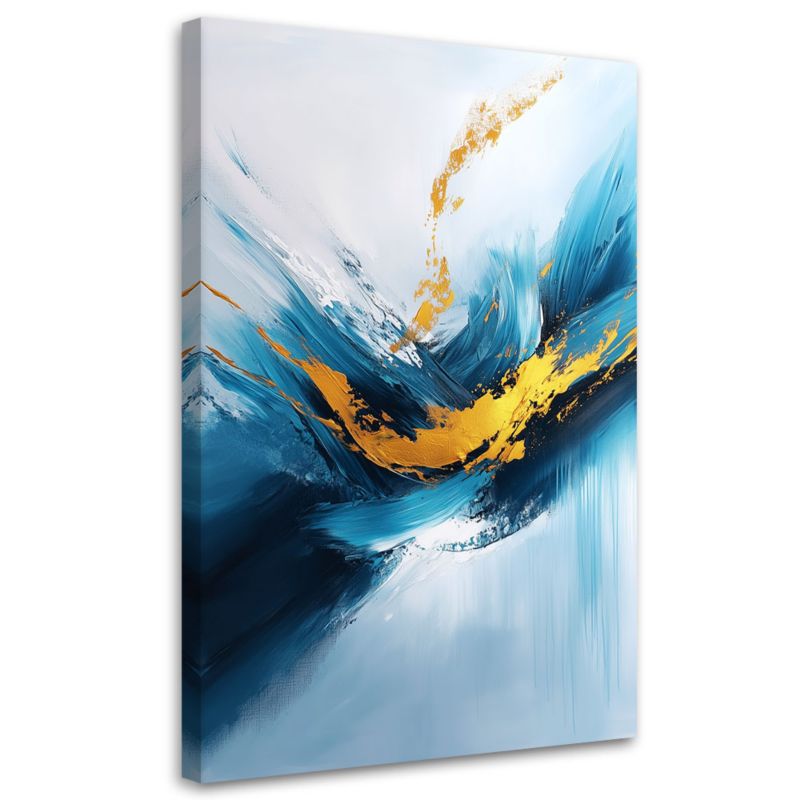 Obraz na płótnie Feeby Marmur Niebieski Glamour 80x120cm 1szt