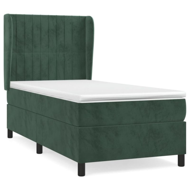 Łóżko kontynentalne WaszeMeble 90x200 cm zielone WM-3129312 1 szt.