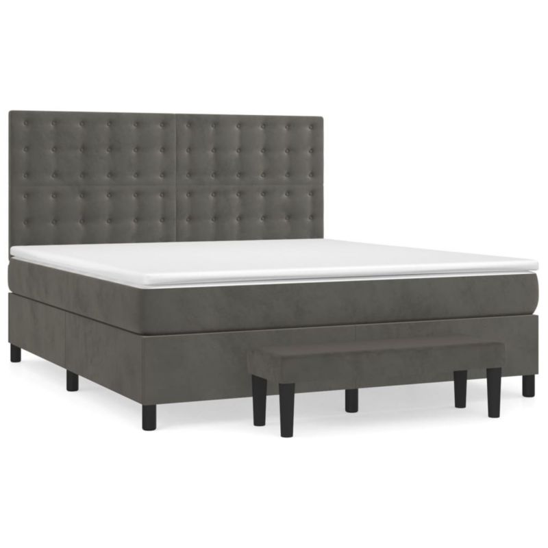 Łóżko kontynentalne WaszeMeble 180x200 cm ciemnoszare WM-3138098 1 szt.