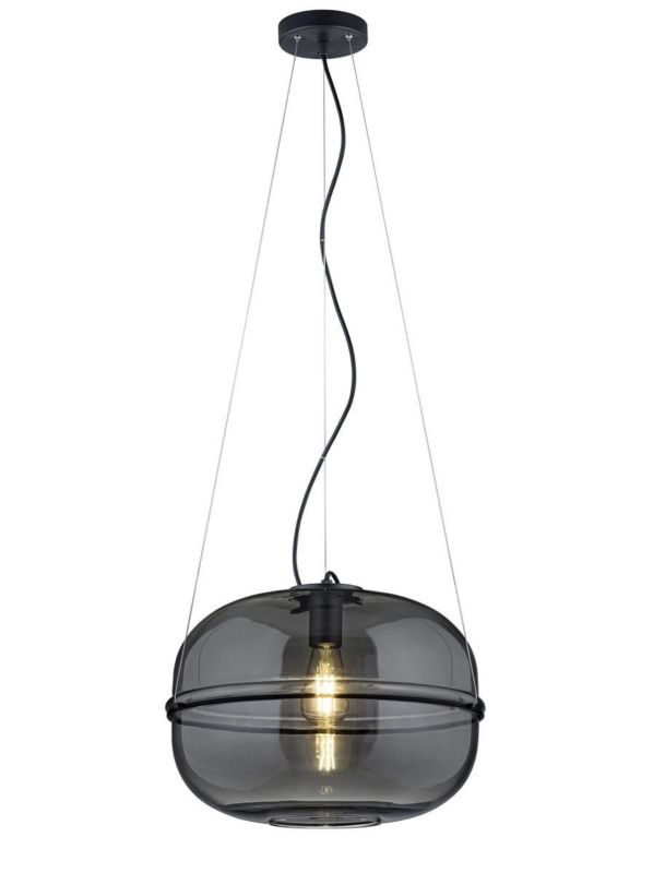 Lampa sufitowa wisząca Trio Lorena czarna wym: 150 x 41,4 x 41,4 cm 1xE27 x 1 szt.