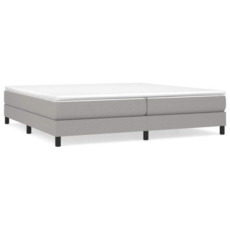 Łóżko kontynentalne WaszeMeble 200x200 cm jasnoszare WM-3144101 1 szt.