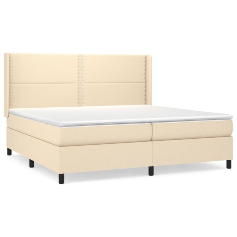 Łóżko kontynentalne WaszeMeble 200x200 cm kremowe WM-3131382 1 szt.