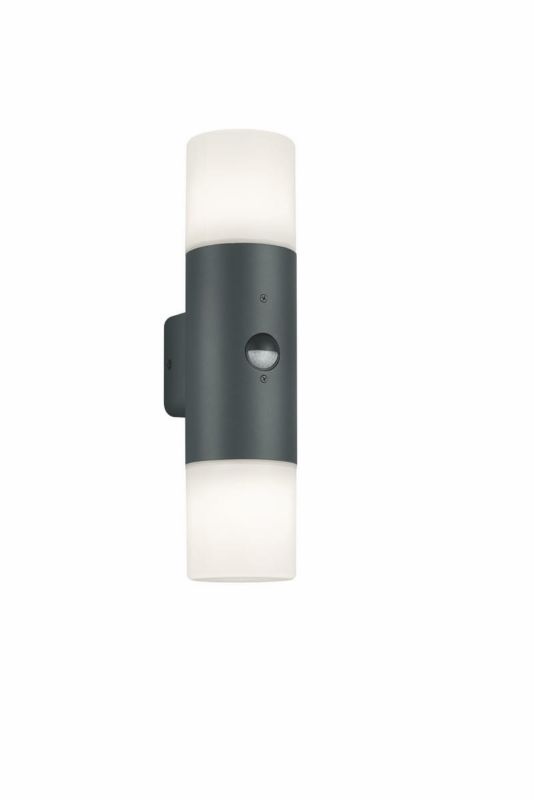 Kinkiet zewnętrzny z czujnikiem Trio Hoosic antracyt 2 x E27 x IP44 wym: 33 x 8,5 x 8,5 cm - 1 szt.