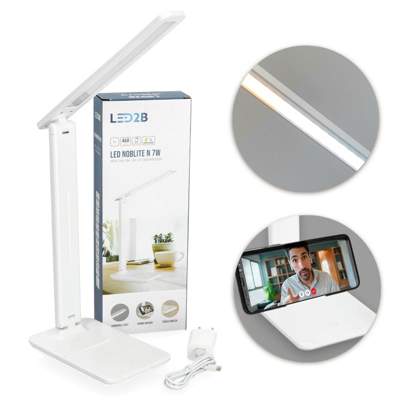 Lampka biurkowa LED Kobi 7W 3cct biała 1szt.
