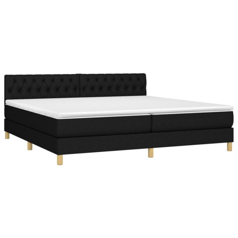 Łóżko kontynentalne WaszeMeble 200x200 cm czarne WM-3133983 1 szt.
