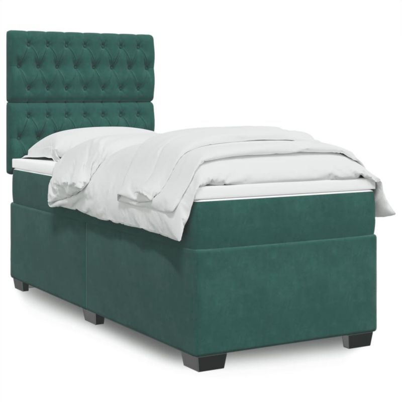 Łóżko kontynentalne WaszeMeble 100x200 cm zielone WM-3290843 1 szt.
