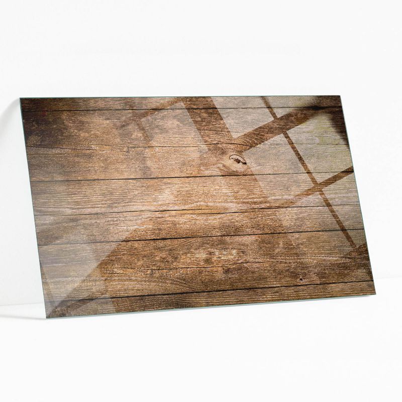 Blat Szklany z Nadrukiem Wallfluent 120x80 cm Deski w naturalnym stylu 1 szt.