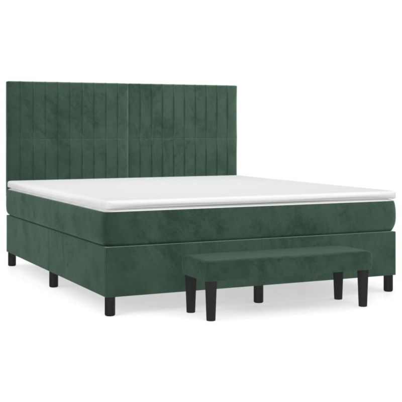 Łóżko kontynentalne WaszeMeble 180x200 cm ciemnozielone WM-3137980 1 szt.