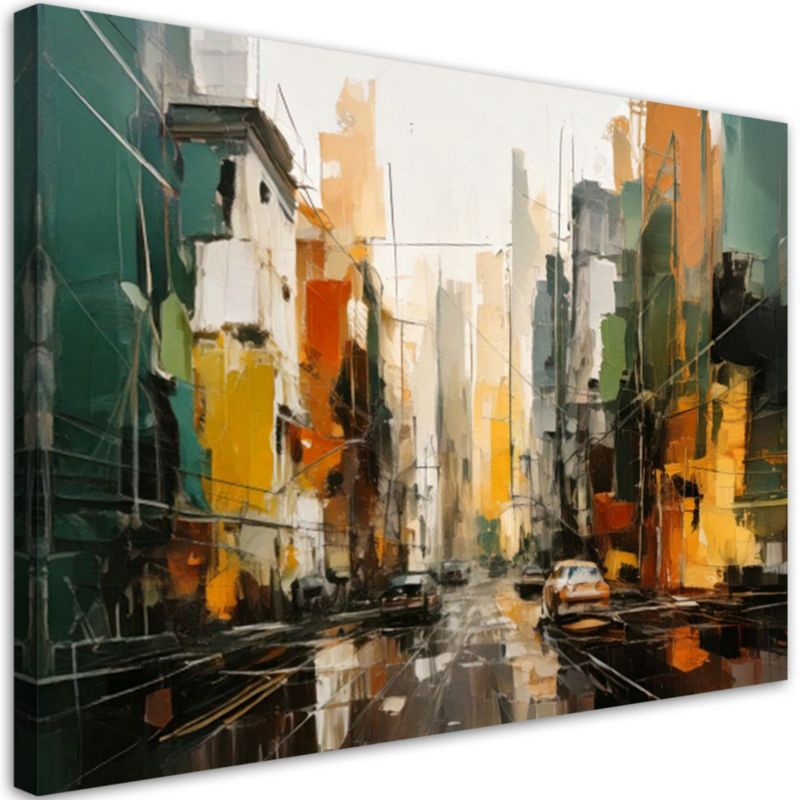 Obraz do salonu Feeby Nowoczesne miasto abstrakcja kolorowa 100x70cm 1szt