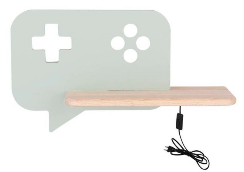 Kinkiet ścienny Candellux Console zielony-jasne drewno LED 5W 4000K 250lm IP20 wym: 20 x 36 x 12 cm - 1 szt.