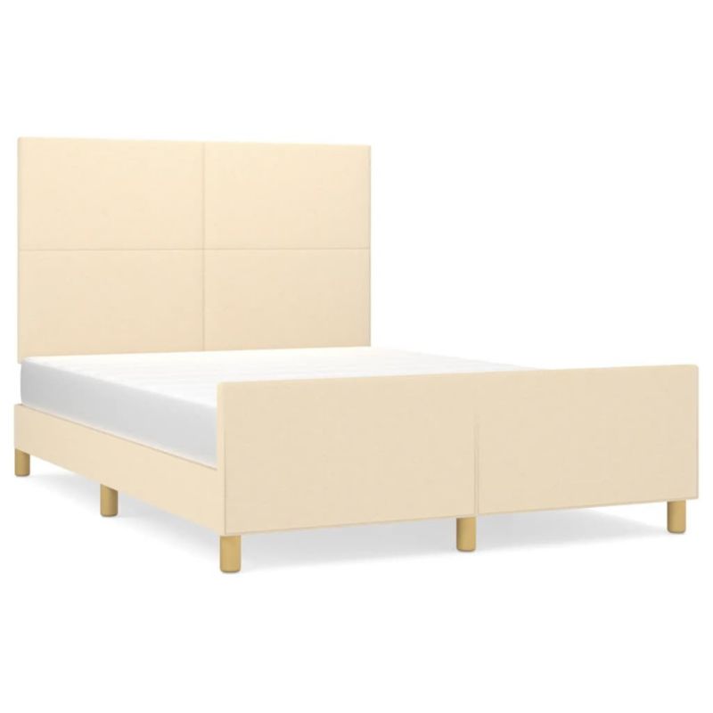 Łóżko tapicerowane WaszeMeble 140x190 cm kremowa WM-3124892 1 szt.