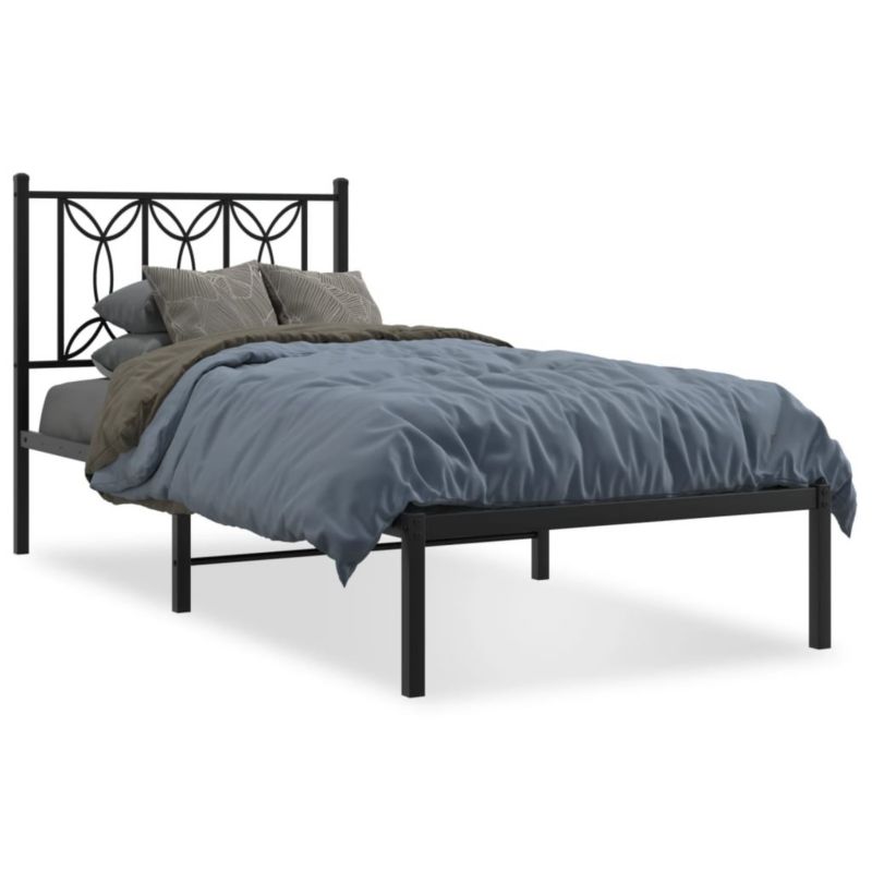 Łóżko metalowe WaszeMeble 90x200 cm czarna WM-376121 1 szt.