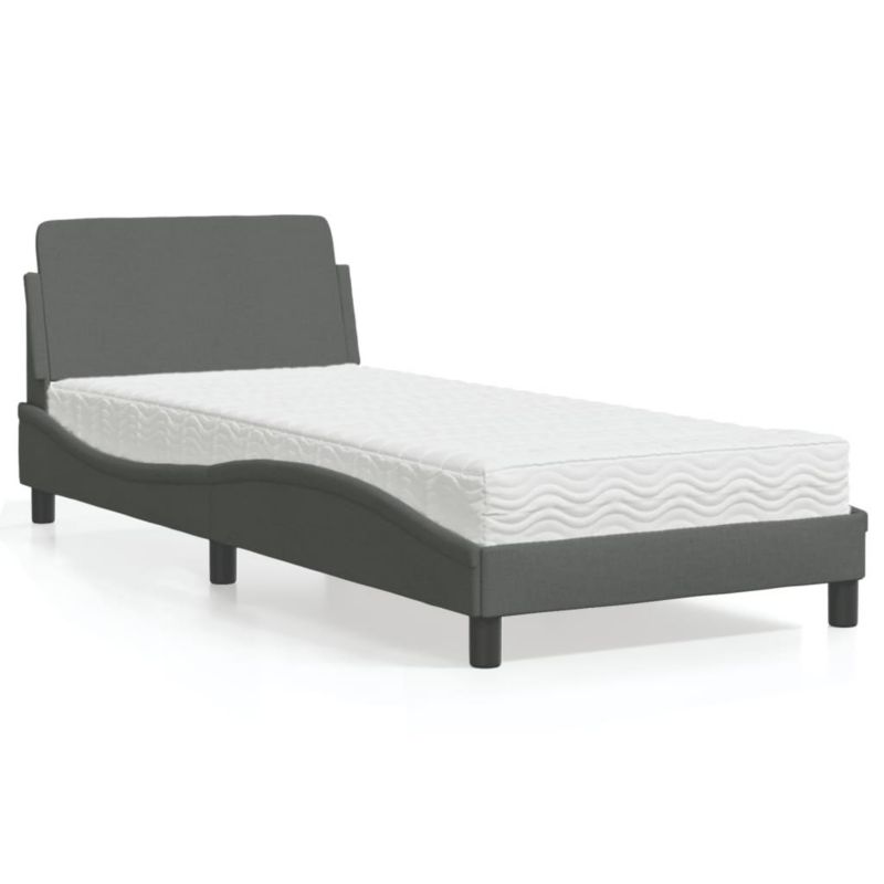 Łóżko tapicerowane WaszeMeble 80x200 cm ciemnoszare WM-3208285 1 szt.