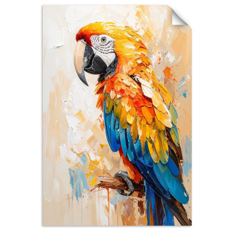 Naklejka na ścianę Feeby Kolorowa Papuga 30x45cm 1szt