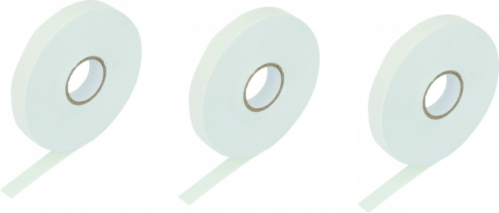 3x taśma montażowa dwustronna Grand, 12mm x 5m, biały