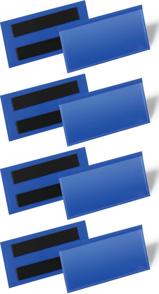 4x Kieszeń magnetyczna Durable, 100x38mm, 50 sztuk, granatowy