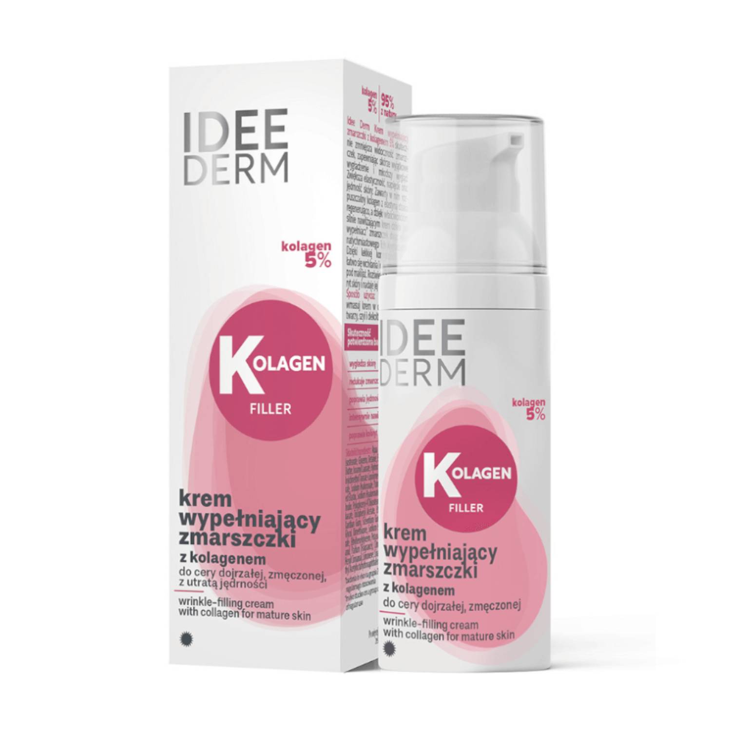 Idee derm - krem wypełniający zmarszczki z kolagenem 5%, 50 ml