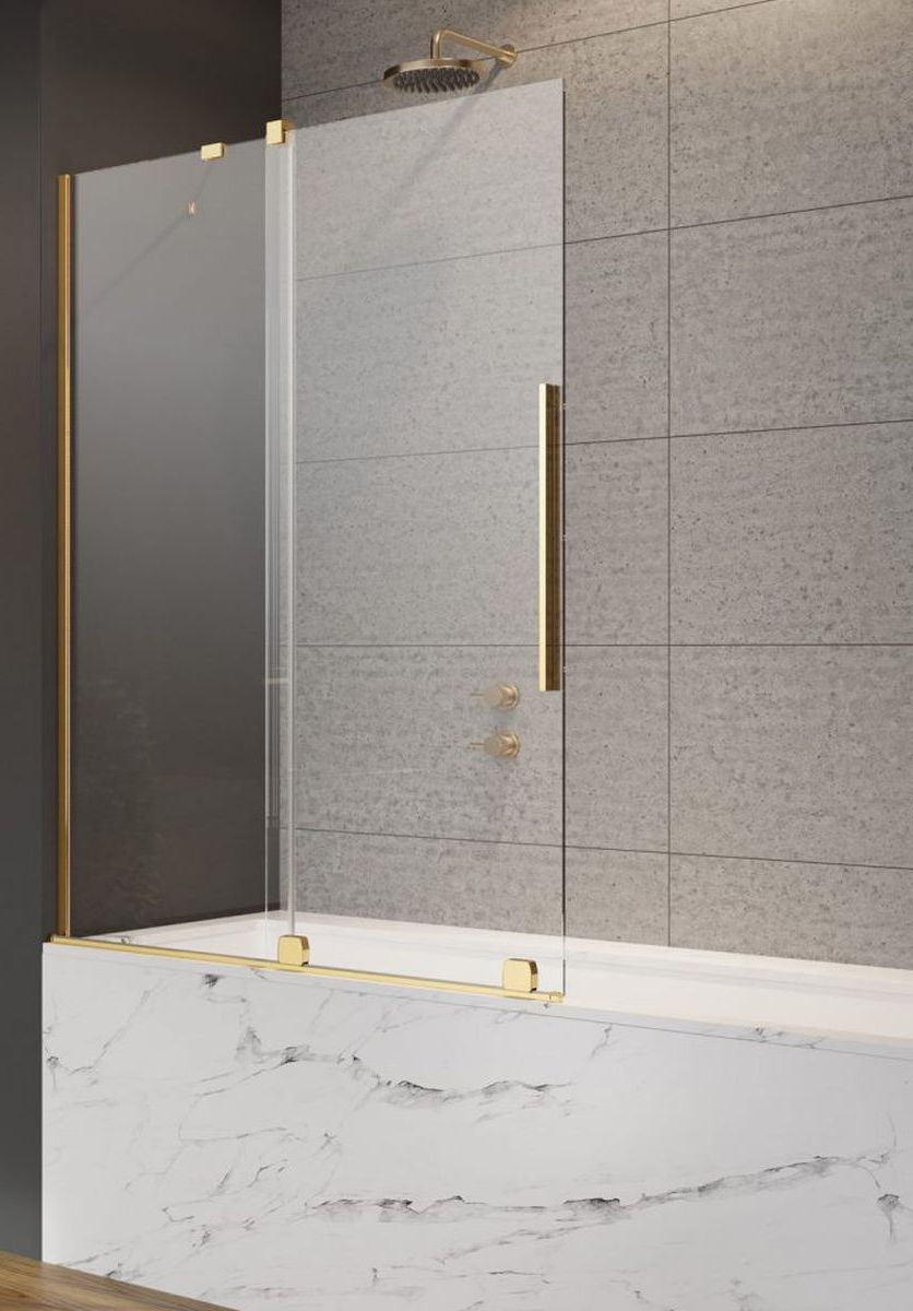 Radaway Furo PND II drzwi parawanu 53,8 cm lewe złote/szkło przezroczyste 10109538-09-01L