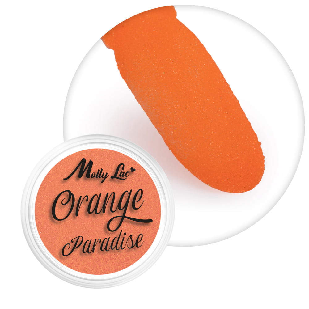 Pyłek do paznokci Orange Paradise MollyLac 1 g Nr 3