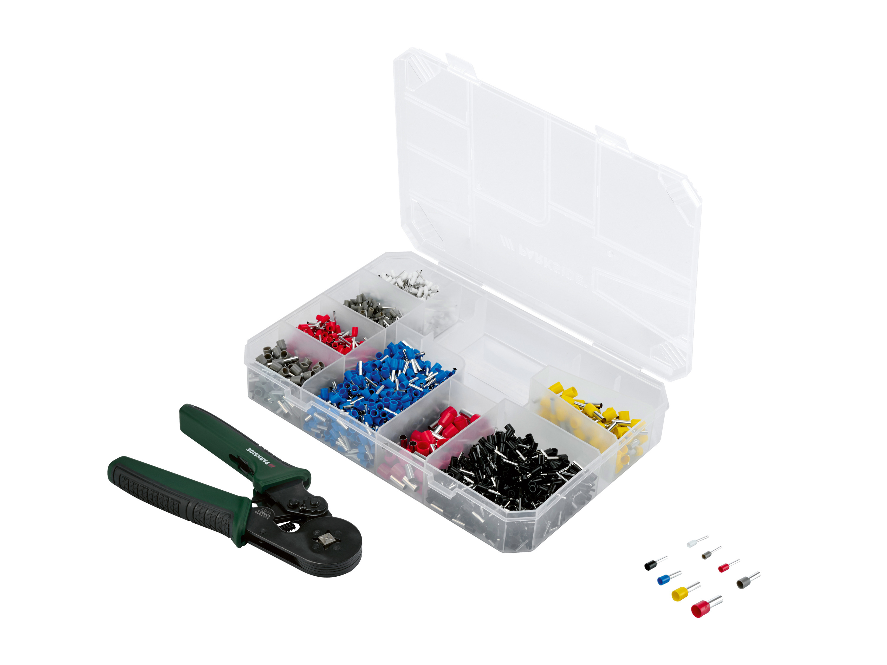 PARKSIDE Zestaw automatycznych zaciskarek PCZA 1801 B1, do końcówek kablowych, długość 170 mm, waga 780 g, tworzywo sztuczne, mosiądz