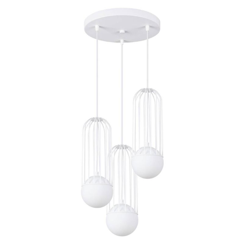 Lampa wisząca Sollux Lighting Brina 2885 biała szerokość 34 cm 3xG9 x 1 szt.