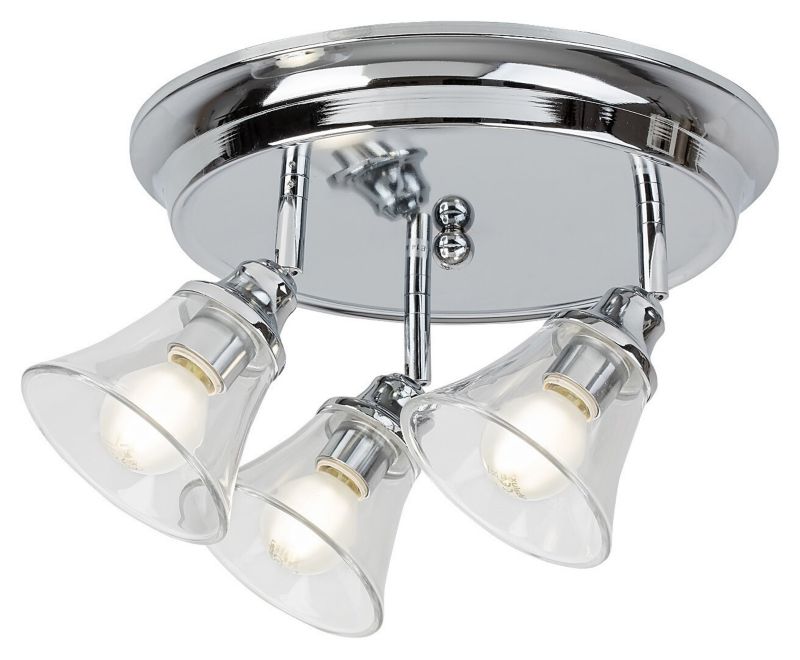 Lampa sufitowa Rabalux Antoine chromowano-przezroczysta szklane klosze 3xE14 x 40W 1 szt.