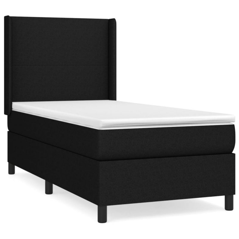Łóżko kontynentalne WaszeMeble 90x200 cm czarne WM-3131243 1 szt.